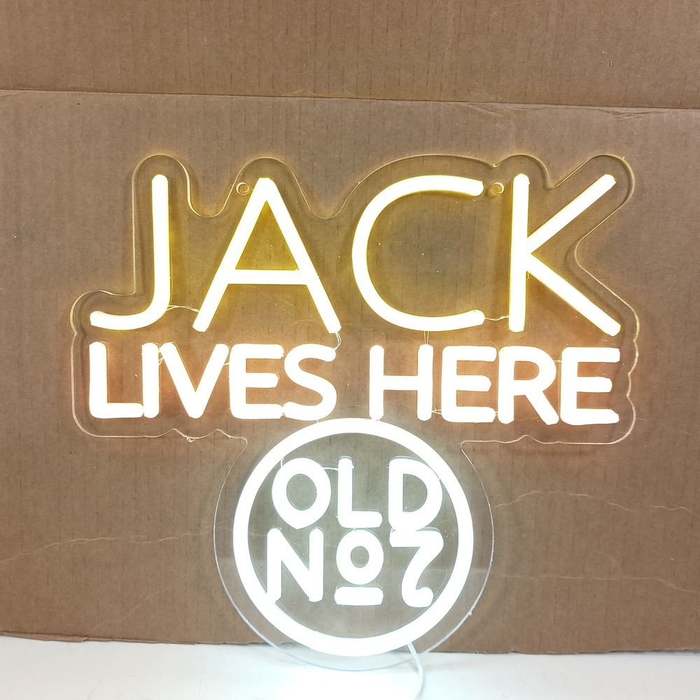 Jack Daniels Old No 7 LED Neon Sign Jack Lives Here Bar Light USB Powered New‎